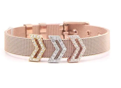 Rose Gold Stainless Steel Slider Bracelet